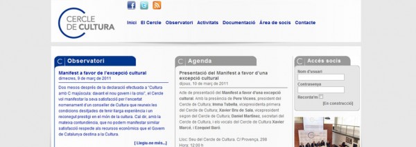 SEIC crea la web del Cercle de Cultura